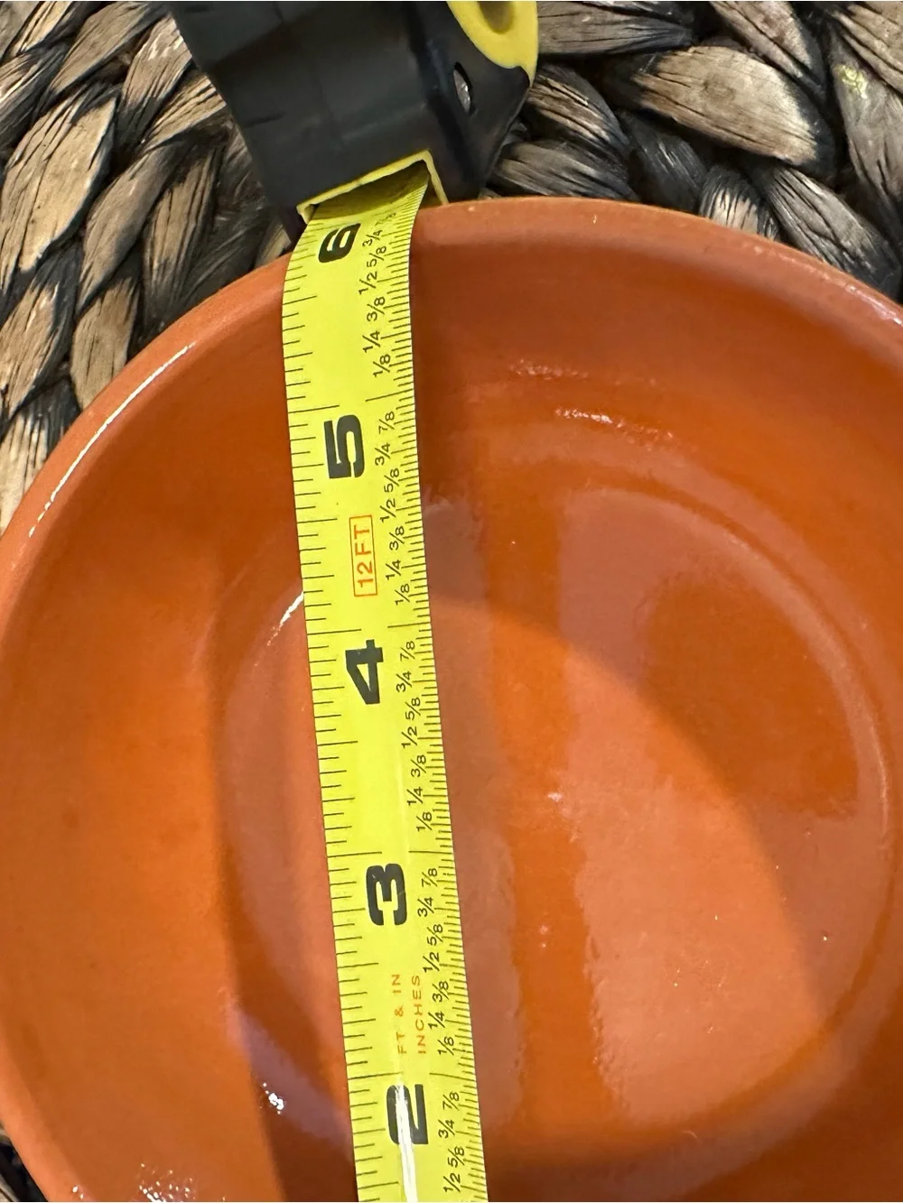 De Silva Italian Terracotta Soup/Casserole Bowl Rustic Yellow & Red – 6